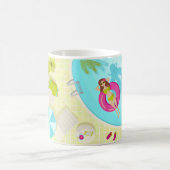 Schwimmbäder in Bikini Sommerstrand Kaffeetasse (Mittel)