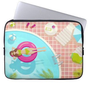 Schwimmbäder in Bikini Sommerstrand Laptopschutzhülle
