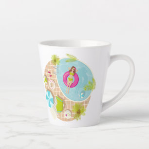 Schwimmbäder in Bikini Sommerstrand Milchtasse