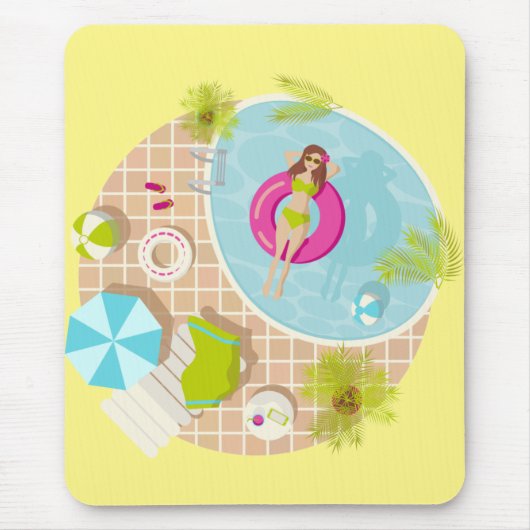 Schwimmbäder in Bikini Sommerstrand Mousepad (Vorne)