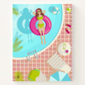 Schwimmbäder in Bikini Sommerstrand Notizblock (Rückseite)