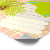 Schwimmbäder in Bikini Sommerstrand Poster (Ecke)