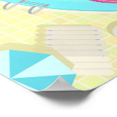 Schwimmbäder in Bikini Sommerstrand Poster (Ecke)