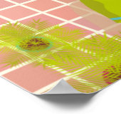 Schwimmbäder in Bikini Sommerstrand Poster (Ecke)