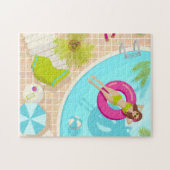 Schwimmbäder in Bikini Sommerstrand Puzzle (Horizontal)
