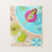 Schwimmbäder in Bikini Sommerstrand Puzzle (Vertikal)