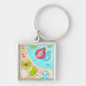 Schwimmbäder in Bikini Sommerstrand Schlüsselanhänger (Vorne)