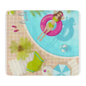 Schwimmbäder in Bikini Sommerstrand Schneidebrett (Vorderseite)