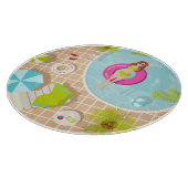 Schwimmbäder in Bikini Sommerstrand Schneidebrett (Ecke)