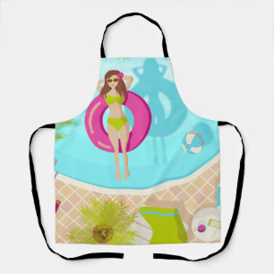 Schwimmbäder in Bikini Sommerstrand Schürze