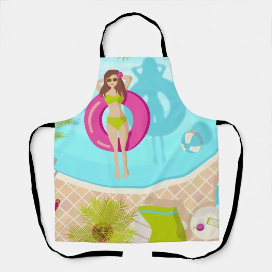 Schwimmbäder in Bikini Sommerstrand Schürze (Vorderseite)