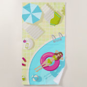 Schwimmbäder in Bikini Sommerstrand Strandtuch (Vorderseite)