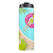 Schwimmbäder in Bikini Sommerstrand Thermosbecher (Vorderseite)