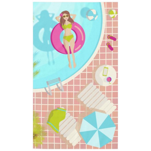 Schwimmbäder in Bikini Sommerstrand Tischdecke (Vorderseite)