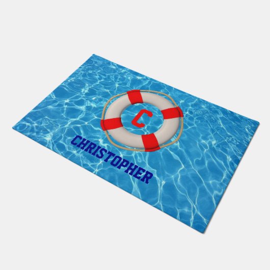 Schwimmbäder LIfesaver Fußmatte (Schrägansicht)