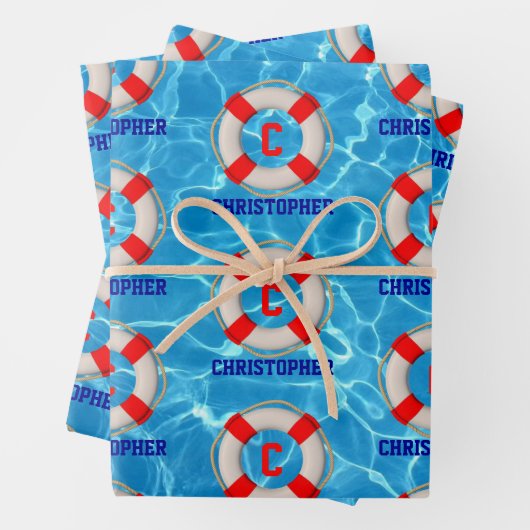 Schwimmbäder LIfesaver Geschenkpapier Set (Beispiel)