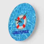 Schwimmbäder LIfesaver Große Wanduhr (Winkel)