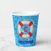 Schwimmbäder LIfesaver Pappbecher (Rückseite)