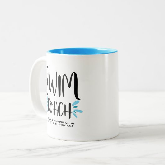 Schwimmbäder Niedlich Schwimmen Zweifarbige Tasse (Vorderseite Links)