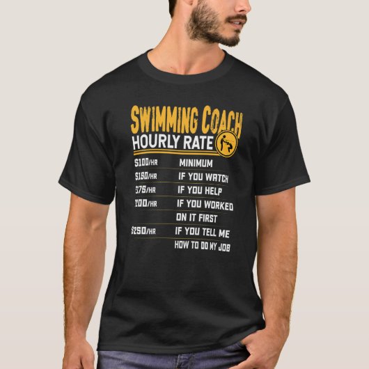 Schwimmbäder Stundenpreis Schwimmlehrer Instru T-Shirt (Vorderseite)