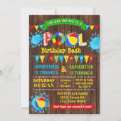 Schwimmbadgebäck mit Party Einladung (Vorderseite)