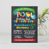 SchwimmbadGeburtstagsfeier Sommerpäckchen Einladung (Stehend Vorderseite)