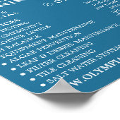 Schwimmbadleiter, Poolreinigung Werbung Poster (Ecke)
