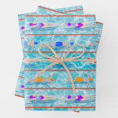 Schwimmbadschwimmbäder Teamdesign Geschenkpapier Set (Beispiel)