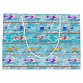 Schwimmbadschwimmbäder Teamdesign Große Geschenktüte (Rückseite)