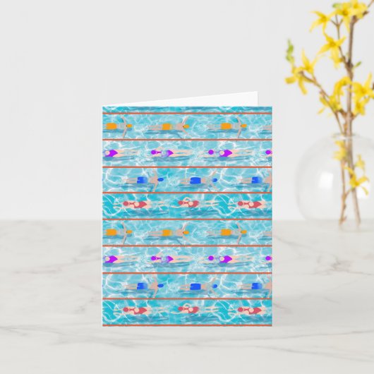 Schwimmbadschwimmbäder Teamdesign Karte (Gelbe Blume)