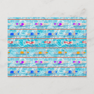 Schwimmbadschwimmbäder Teamdesign Postkarte