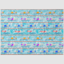 Schwimmbadschwimmbäder Teamdesign Seidenpapier