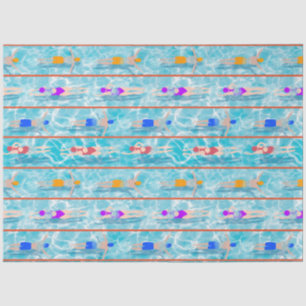 Schwimmbadschwimmbäder Teamdesign Seidenpapier