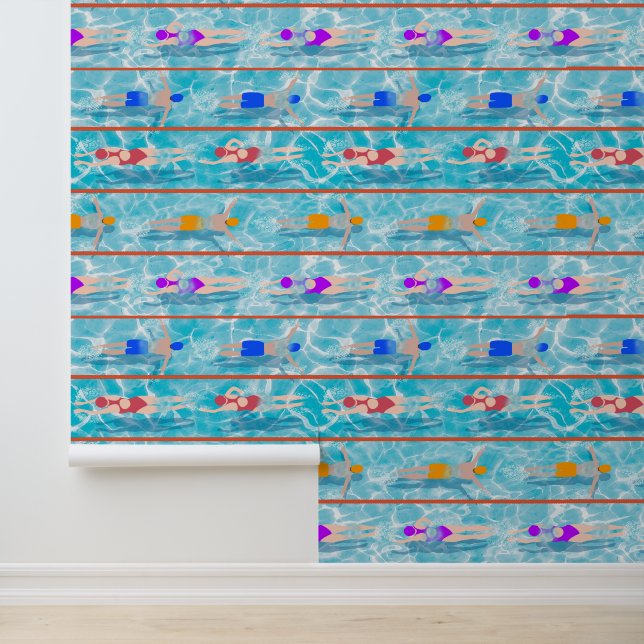 Schwimmbadschwimmbäder Teamdesign Tapete (Anwendung)