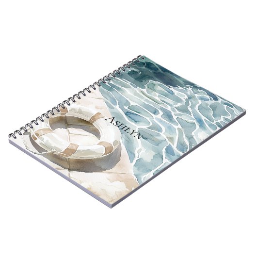 Schwimmbadseite Notizblock (Linke Seite)