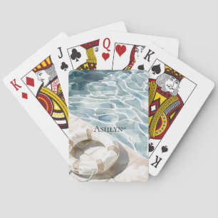 Schwimmbadseite Spielkarten