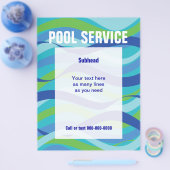 Schwimmbadservice mit individuellem Text Flyer (Einzeln)