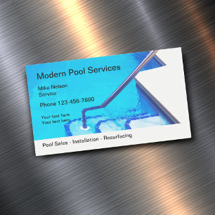 Schwimmbadservice Modern Magnetische Visitenkarte
