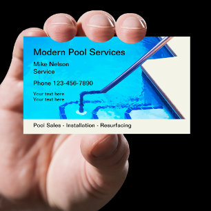 Schwimmbadservice Moderne Gestaltung Visitenkarte