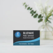 Schwimmbadservice-QR-Code Professional Visitenkarte (Stehend Vorderseite)
