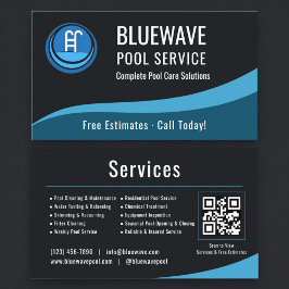 Schwimmbadservice-QR-Code Professional Visitenkarte