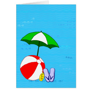 Schwimmbadspielzeug Blue Water Blank Art Card