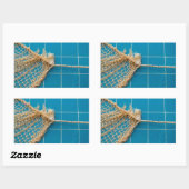 Schwimmbadzeiten Rechteckiger Aufkleber (Blatt)