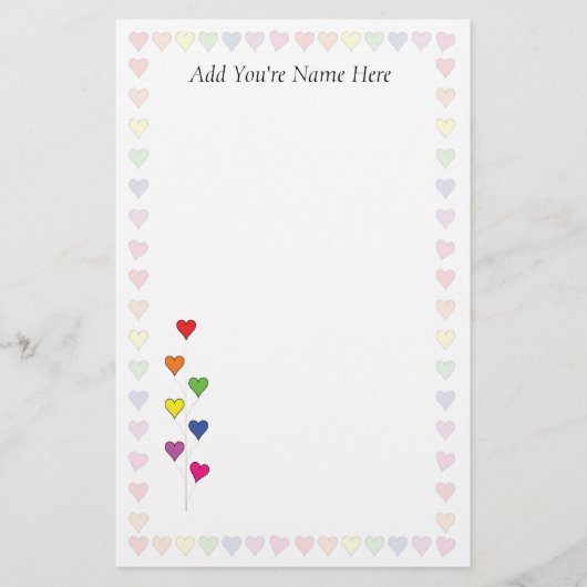 Schwimmballon hört stationär briefpapier (Vorderseite)