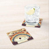 Schwimmballon Rechteckiger Pappuntersetzer (Vor Ort)