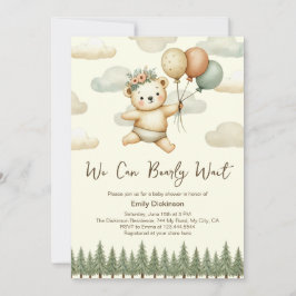 Schwimmbär Adventures Babydusche Einladung