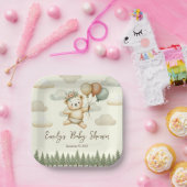 Schwimmbär Adventures Babydusche Pappteller (Party)