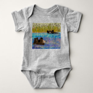 Schwimmbären Ein-Stück-Baby-Bodysuit Baby Strampler