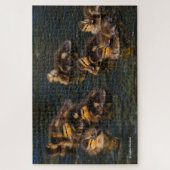 Schwimmbäume: 9 Niedlichen Mallard Ducklings Ji Puzzle (Vertikal)