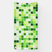 Schwimmbecken, grüne Mosaikfliesen, geometrisches  Banner (Vertikal)